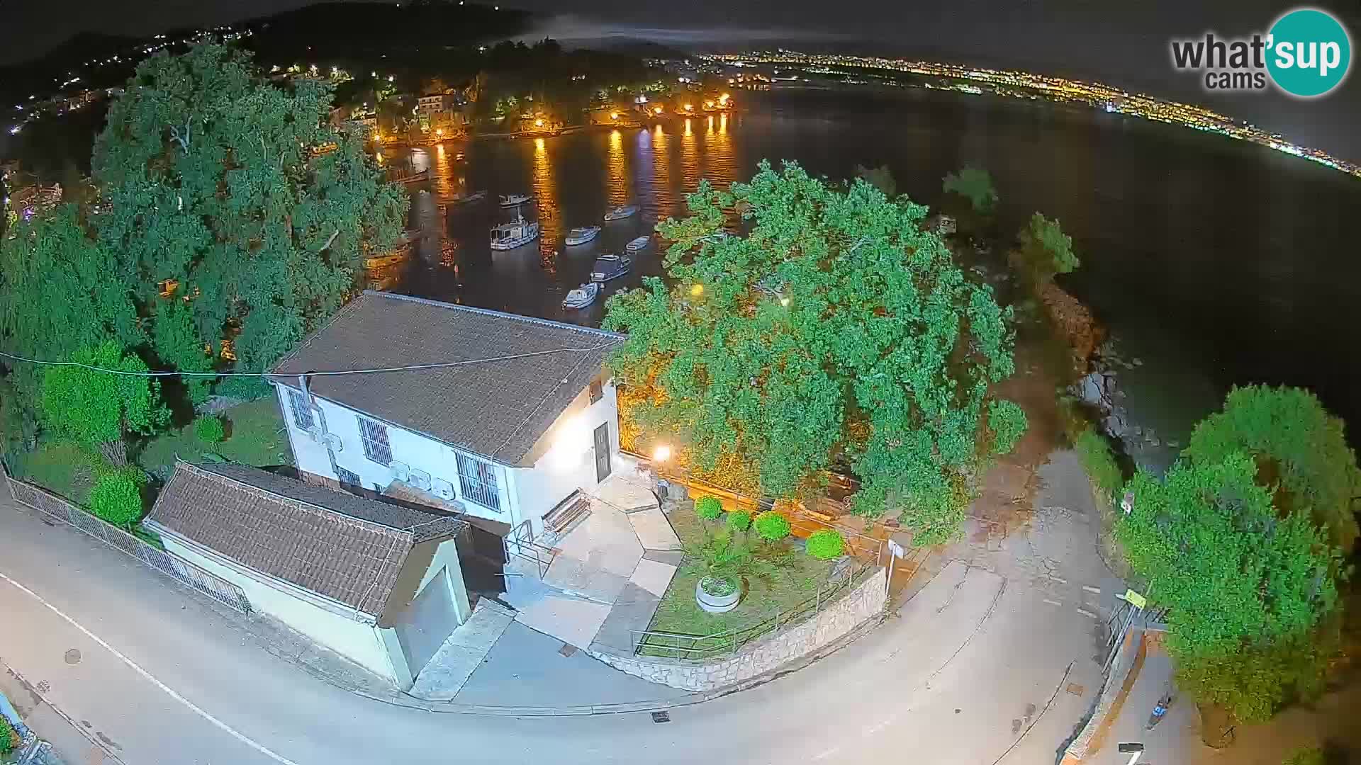 Webcam puerto de Ika – Vista en directo y luces de Opatija
