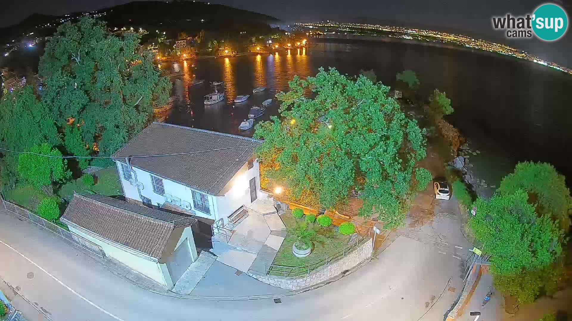 Webcam puerto de Ika – Vista en directo y luces de Opatija