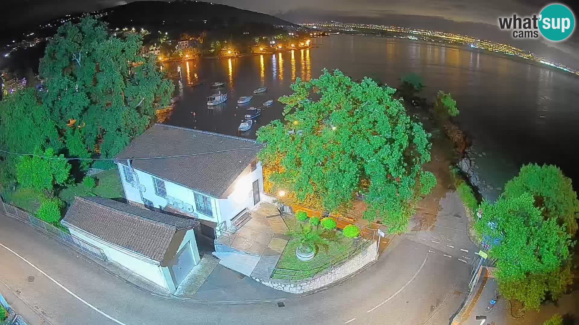 Webcam porto Ika – Vista LIVE sul porto e le luci di Opatija