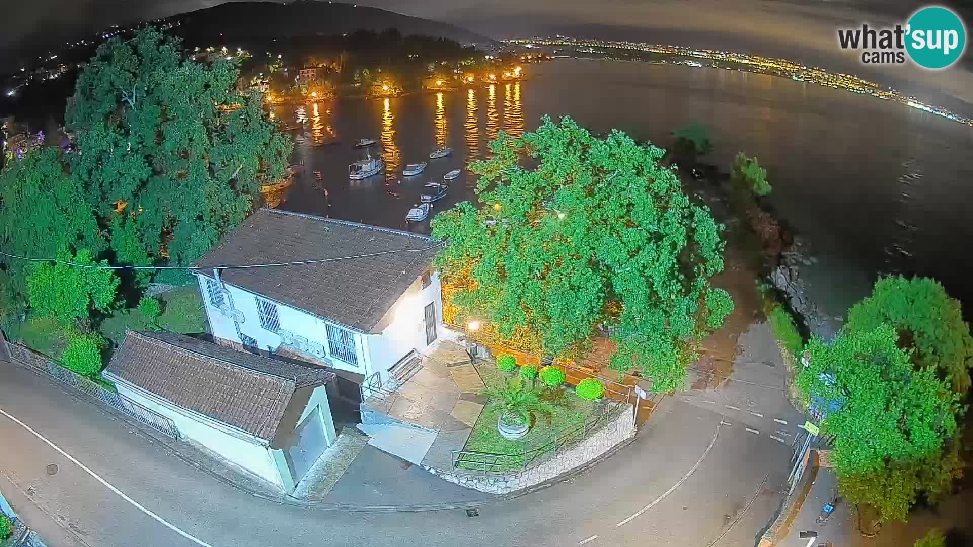 Webcam puerto de Ika – Vista en directo y luces de Opatija