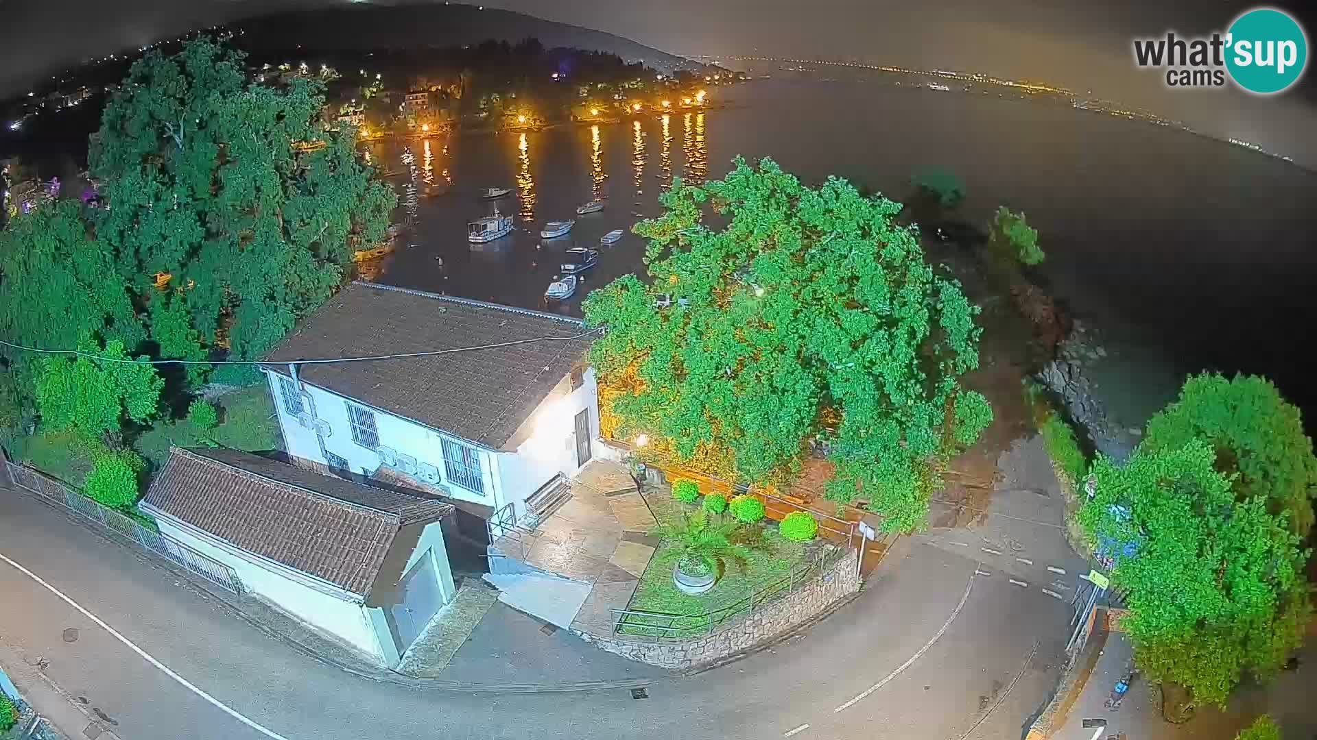 Webcam puerto de Ika – Vista en directo y luces de Opatija