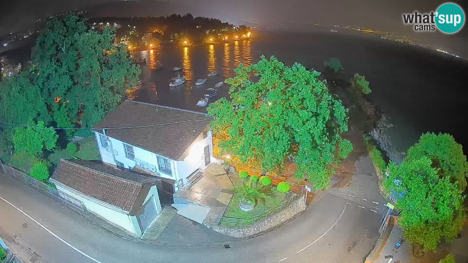 Webcam puerto de Ika – Vista en directo y luces de Opatija
