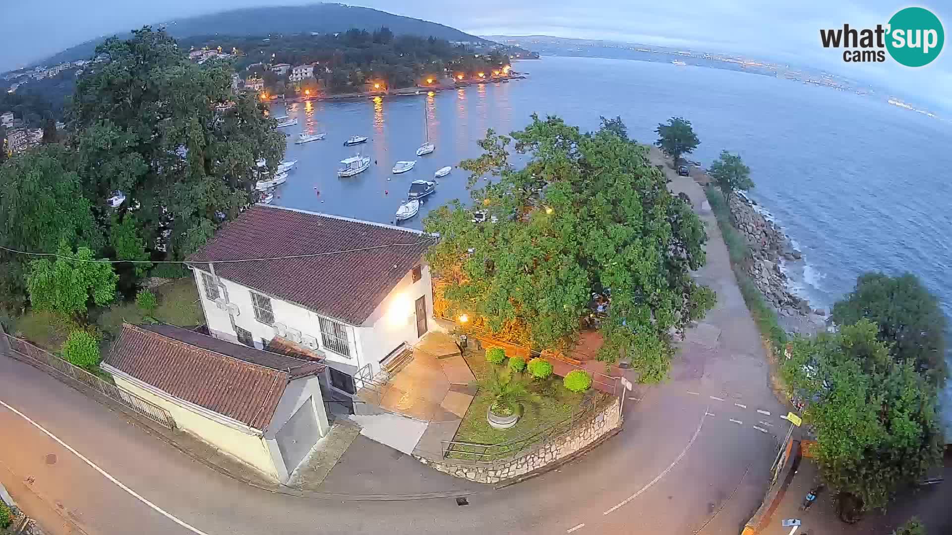 Webcam porto Ika – Vista LIVE sul porto e le luci di Opatija