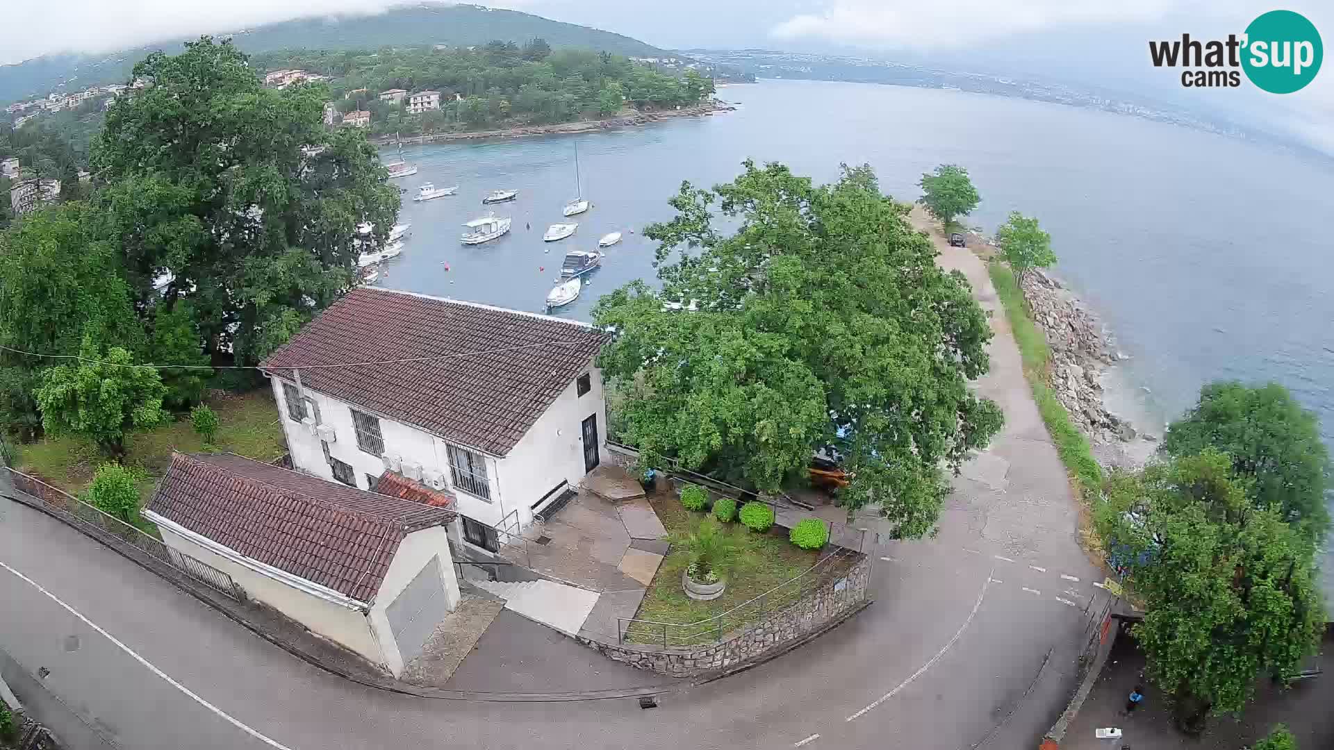 Webcam puerto de Ika – Vista en directo y luces de Opatija