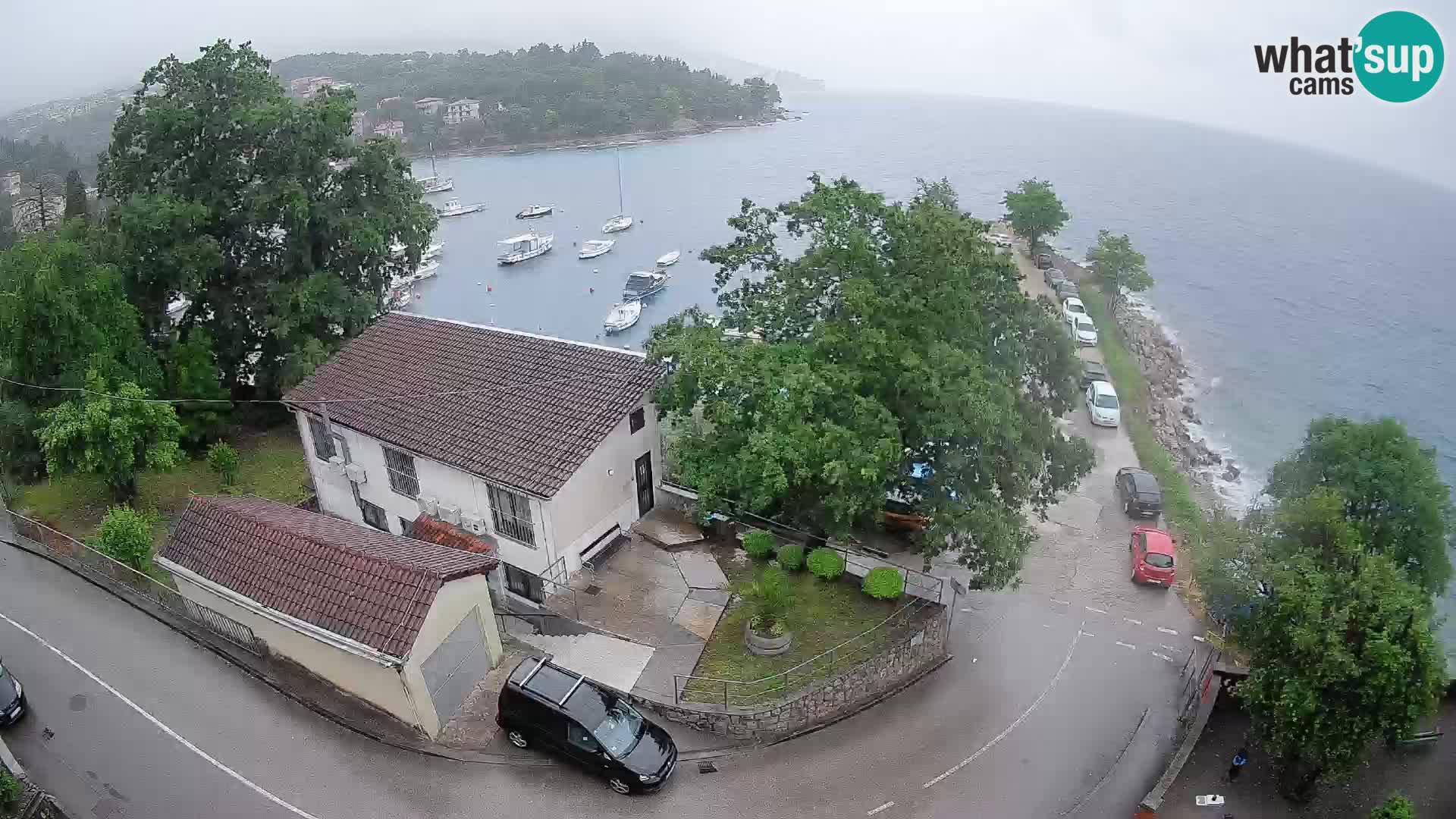 Webcam puerto de Ika – Vista en directo y luces de Opatija