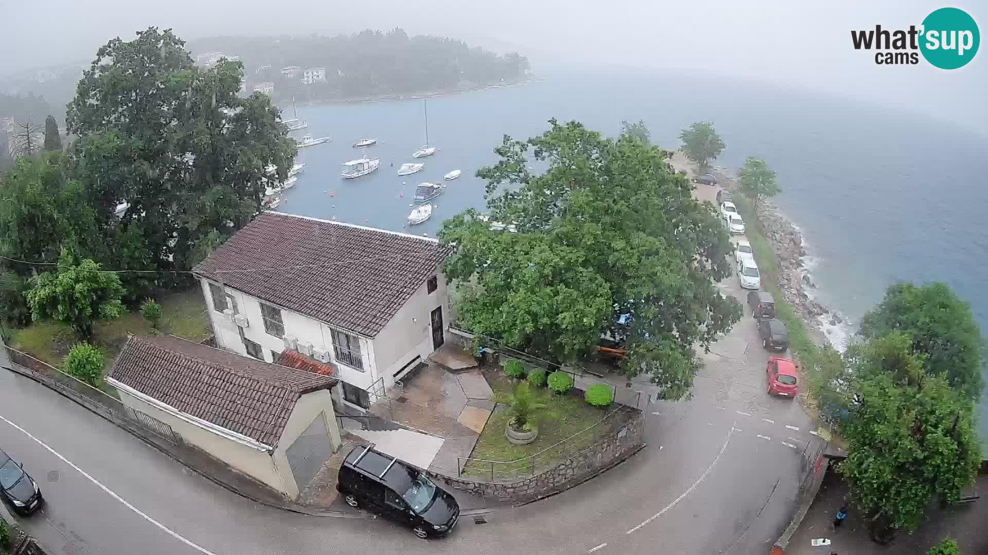 Webcam puerto de Ika – Vista en directo y luces de Opatija
