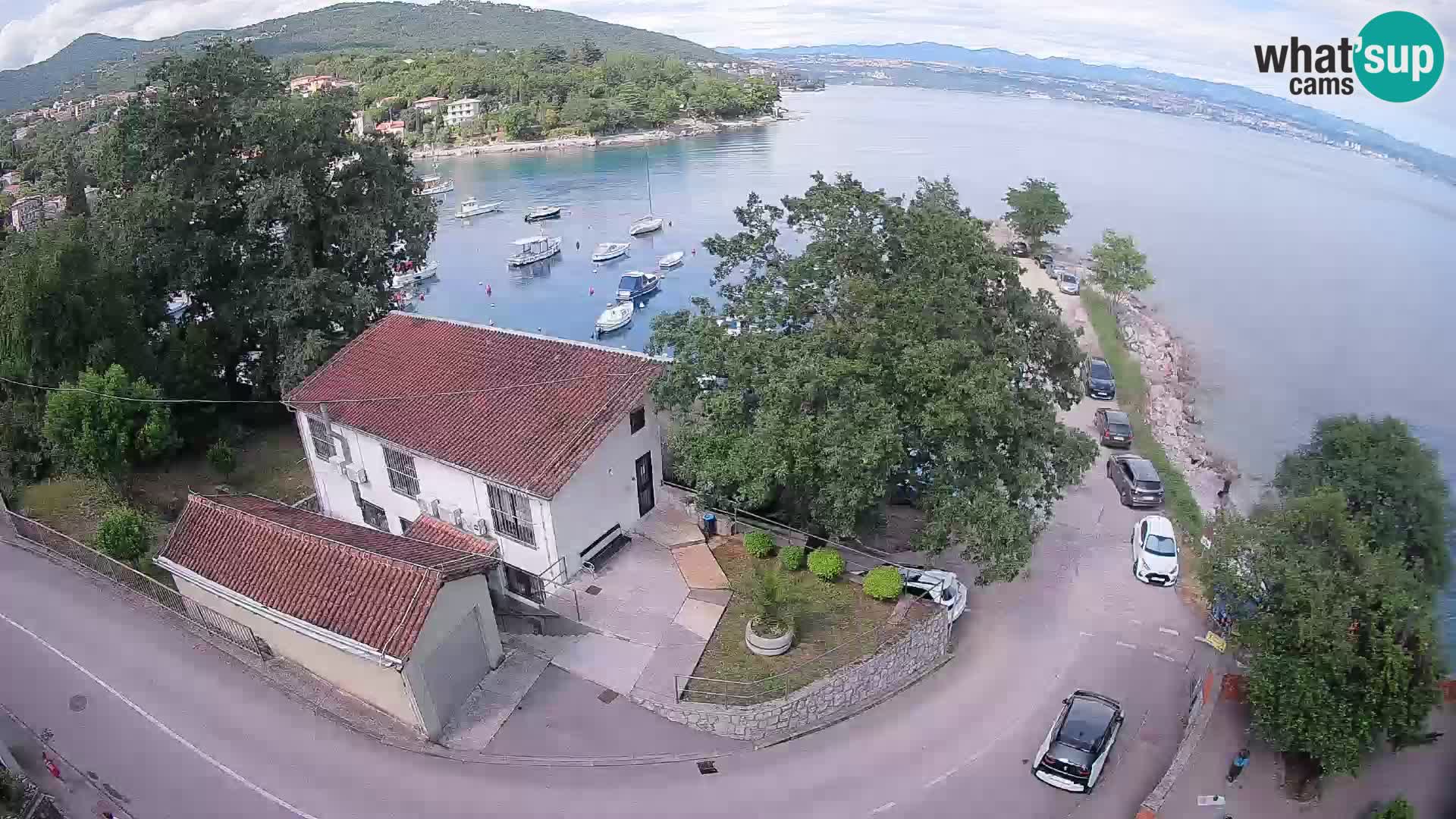 Webcam puerto de Ika – Vista en directo y luces de Opatija