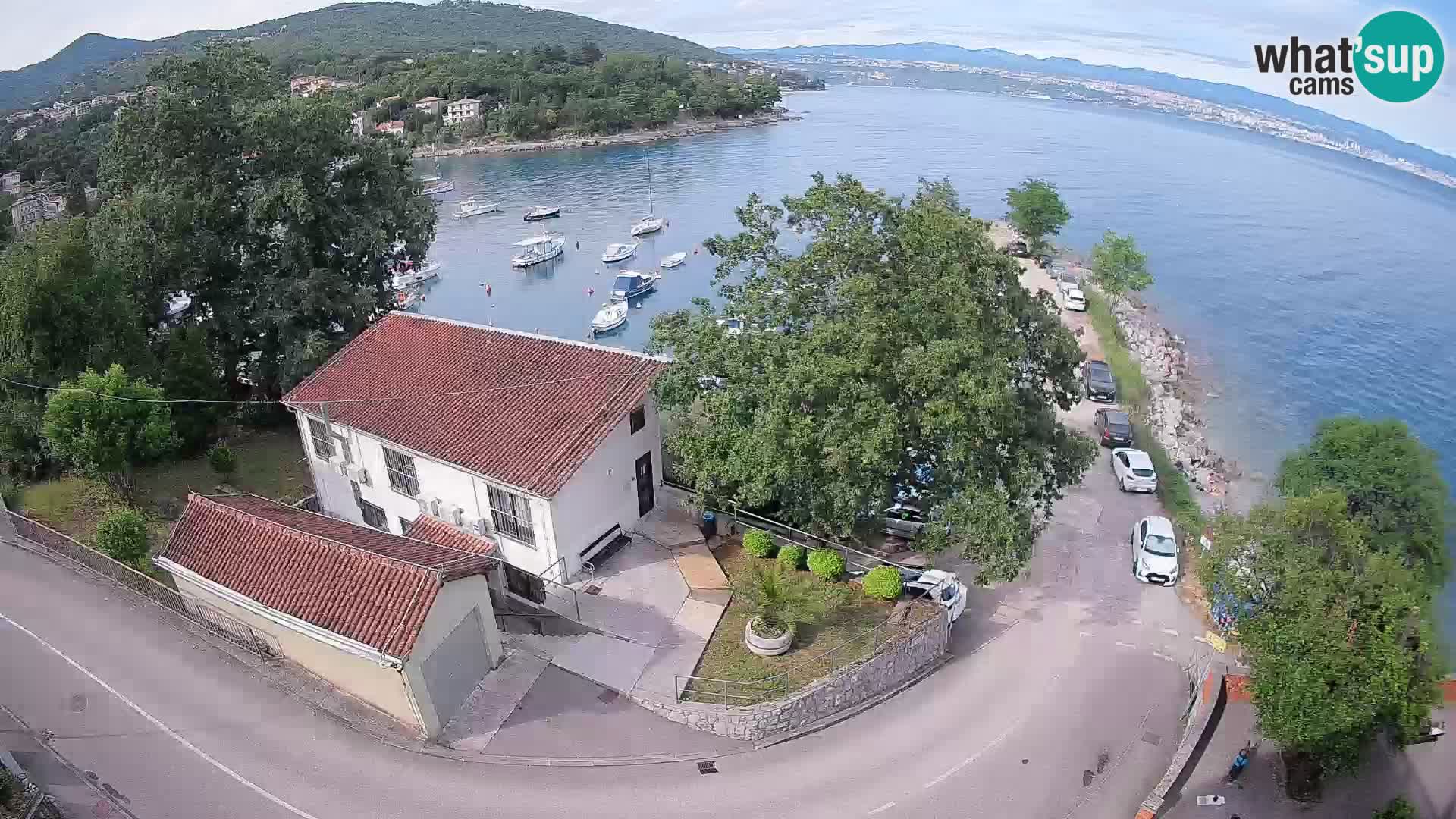Webcam puerto de Ika – Vista en directo y luces de Opatija