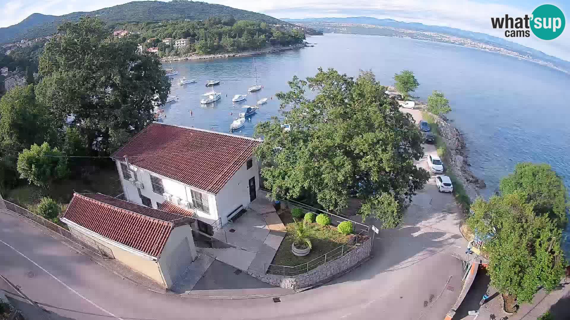 Webcam puerto de Ika – Vista en directo y luces de Opatija