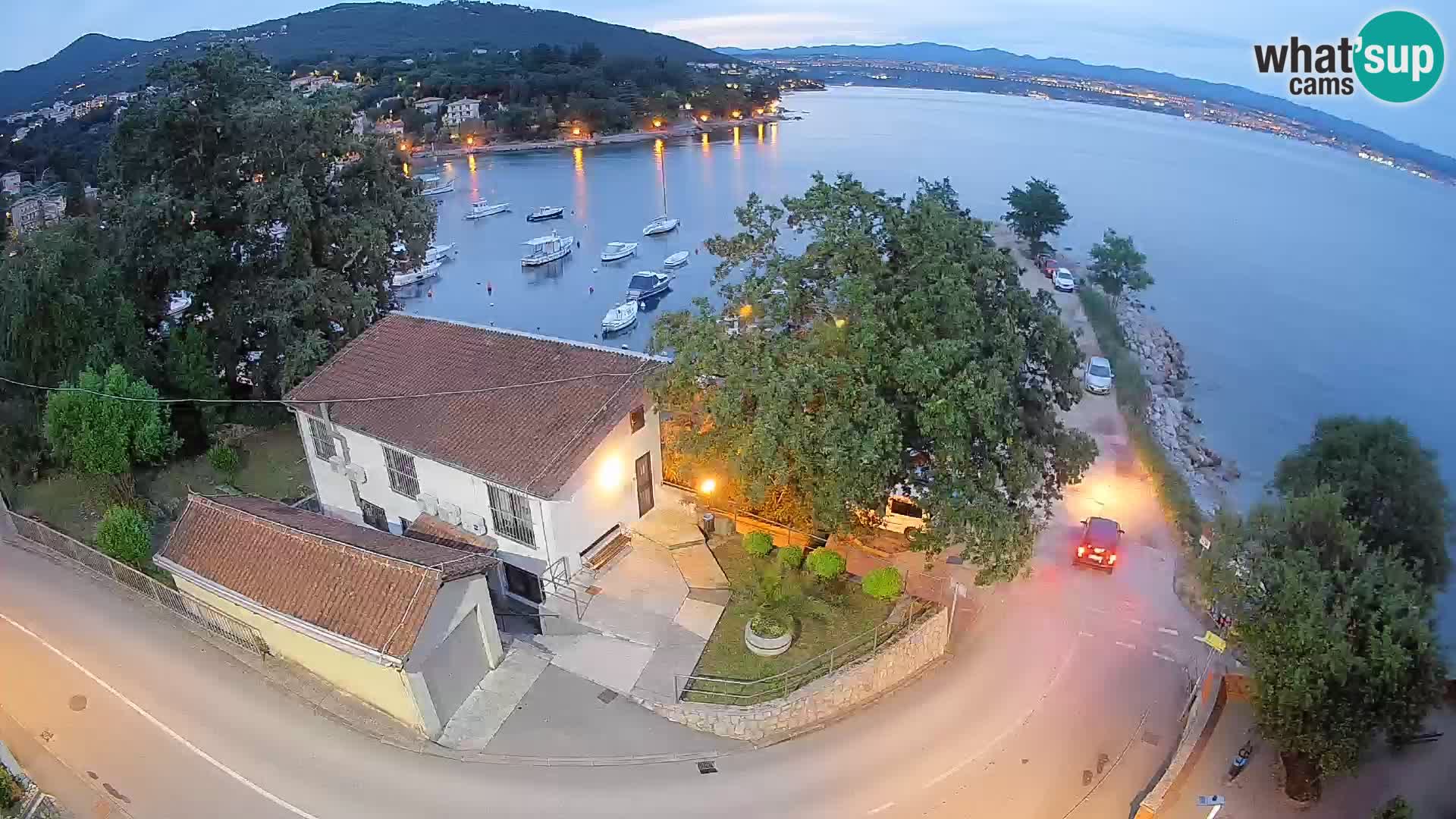 Webcam port d’Ika – Vue en direct et lumières d’Opatija