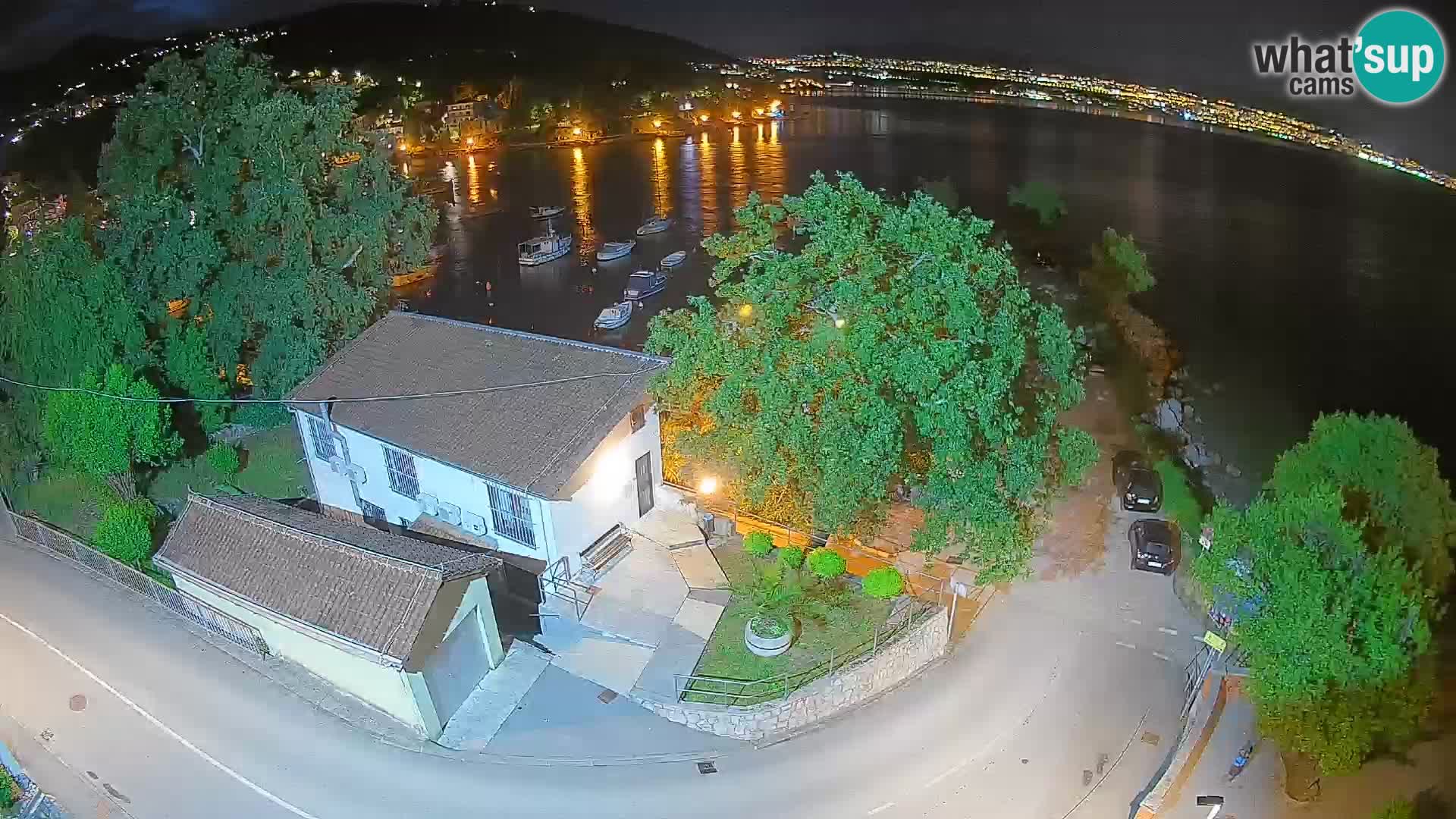Webcam porto Ika – Vista LIVE sul porto e le luci di Opatija