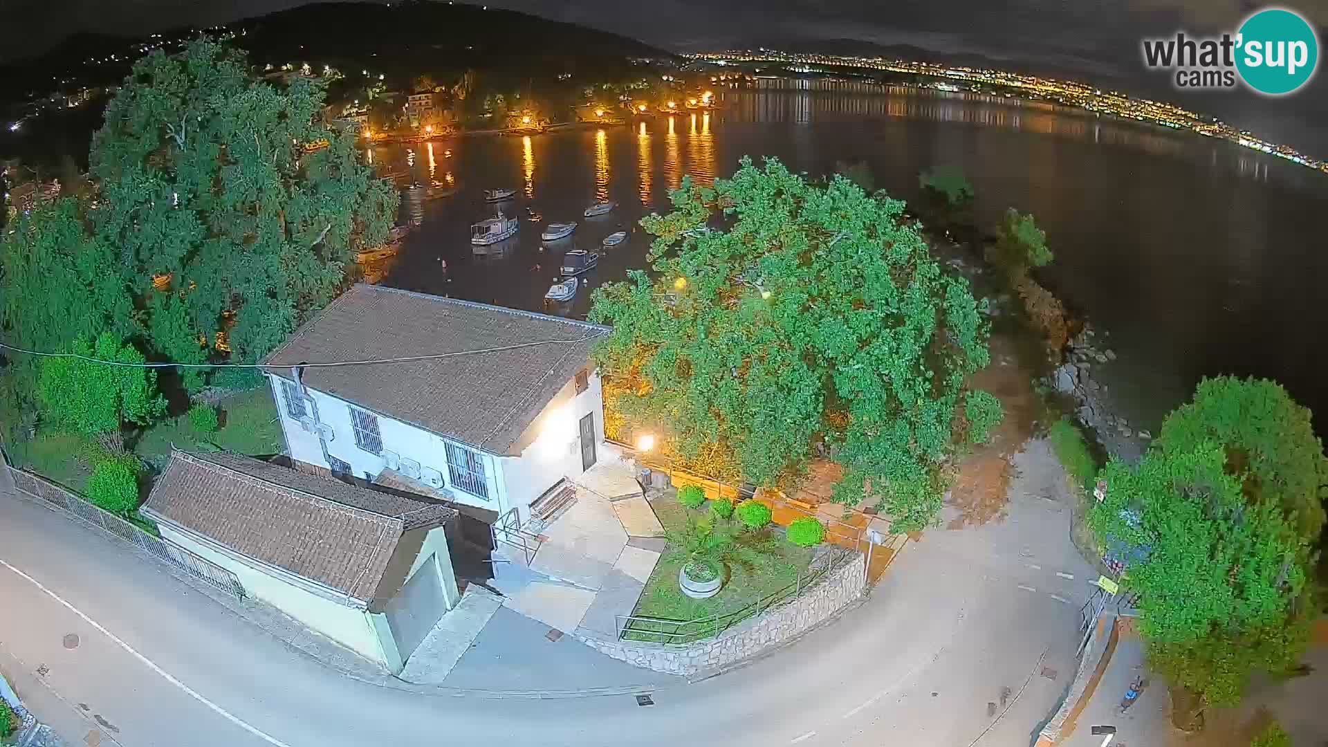 Webcam porto Ika – Vista LIVE sul porto e le luci di Opatija