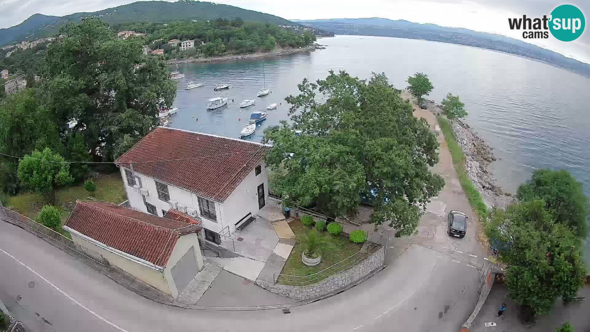Webcam puerto de Ika – Vista en directo y luces de Opatija
