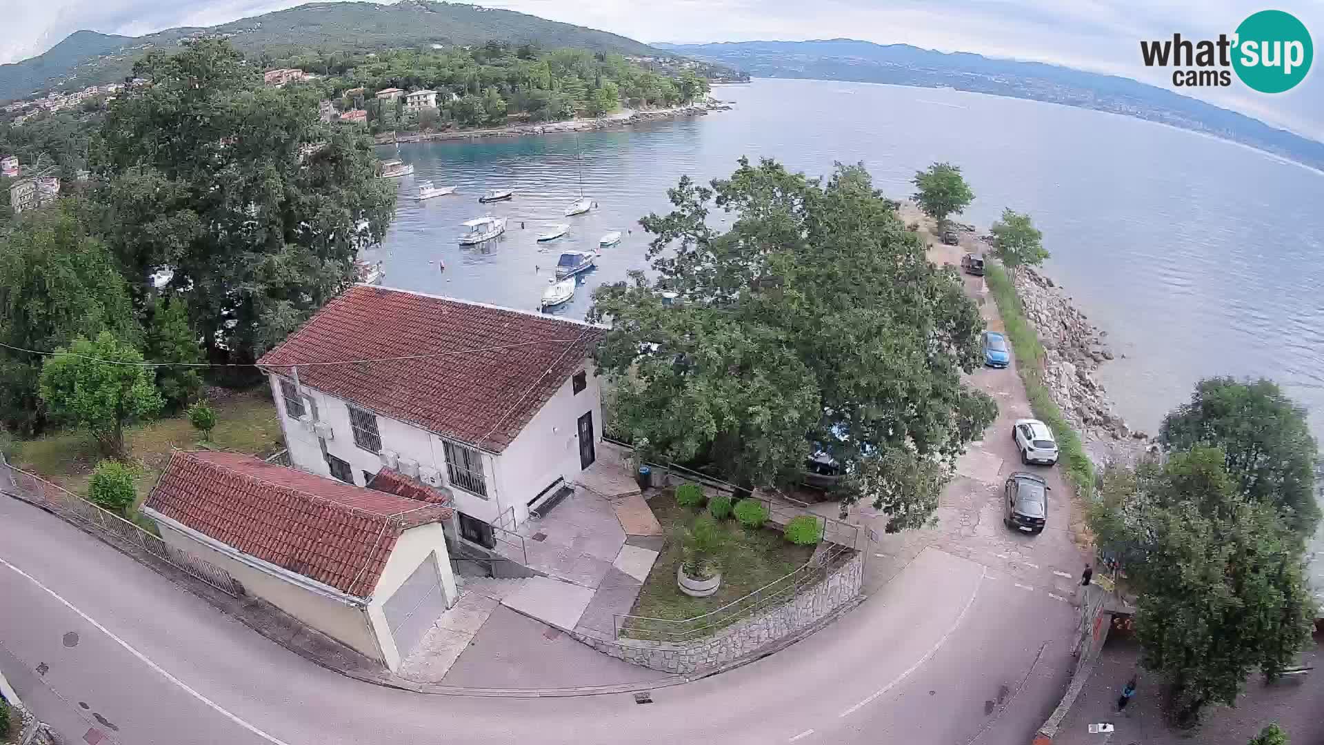 Webcam puerto de Ika – Vista en directo y luces de Opatija