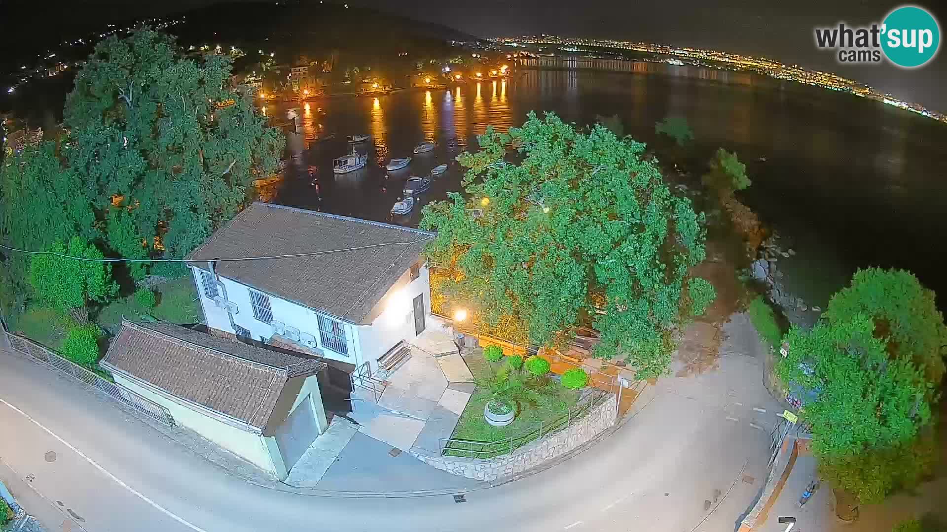 Webcam porto Ika – Vista LIVE sul porto e le luci di Opatija