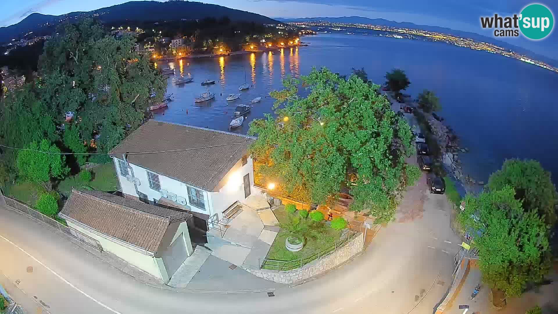 Webcam puerto de Ika – Vista en directo y luces de Opatija