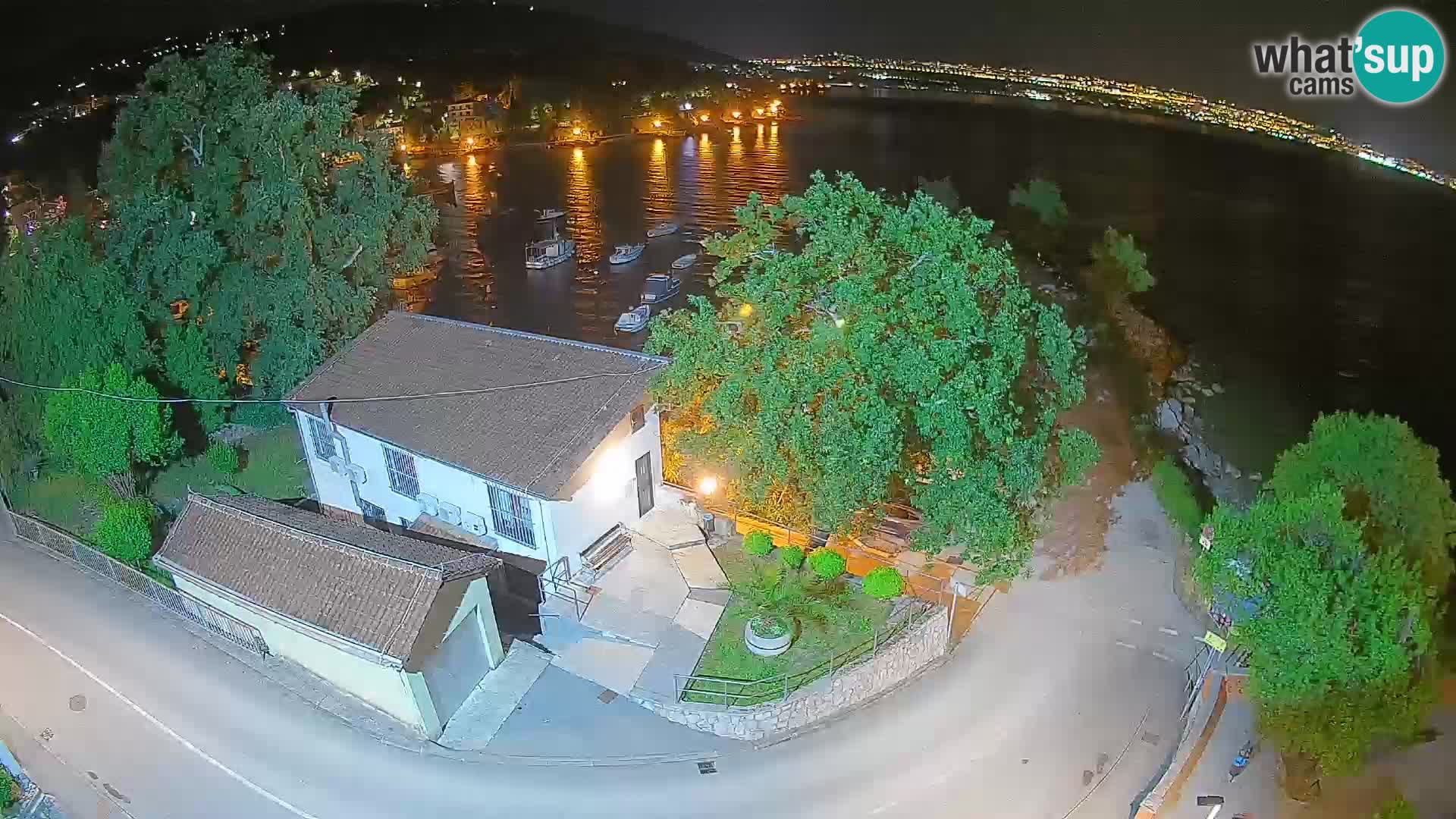 Webcam porto Ika – Vista LIVE sul porto e le luci di Opatija