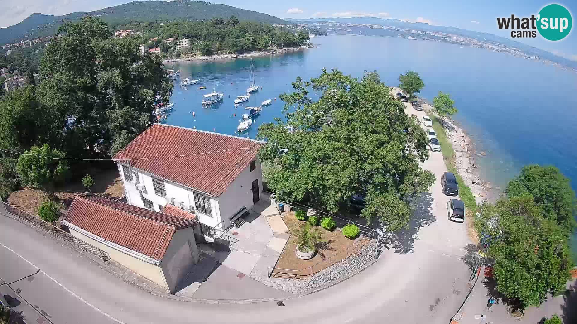 Webcam puerto de Ika – Vista en directo y luces de Opatija