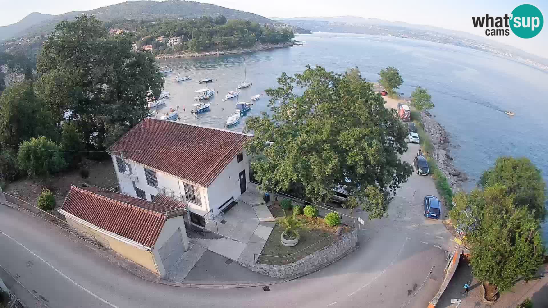 Webcam puerto de Ika – Vista en directo y luces de Opatija