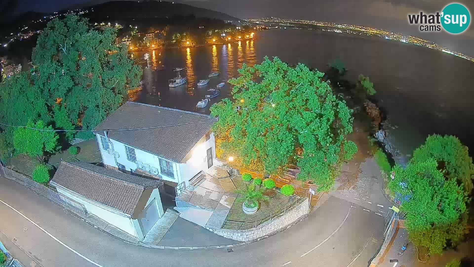 Webcam puerto de Ika – Vista en directo y luces de Opatija