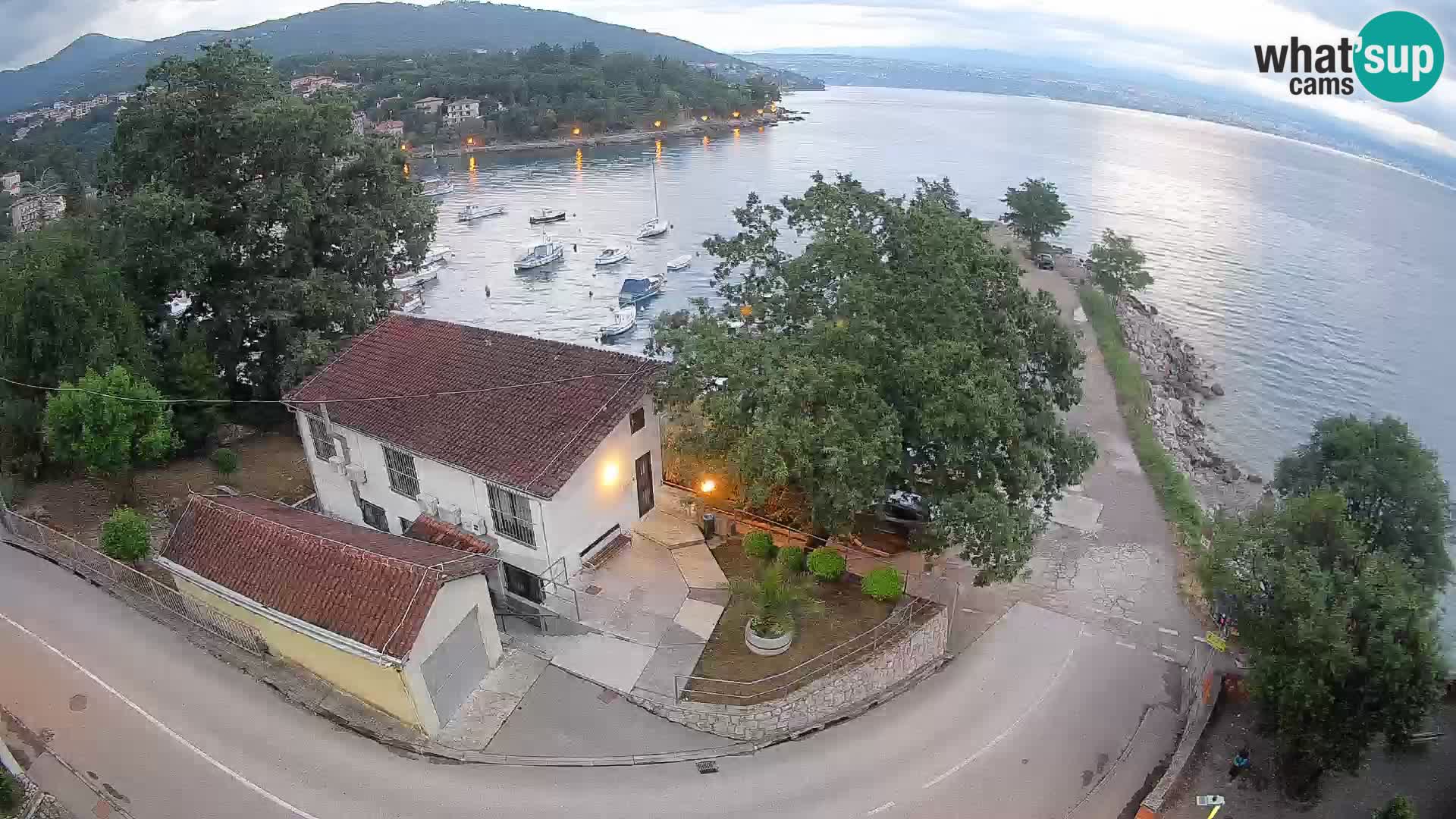 Webcam porto Ika – Vista LIVE sul porto e le luci di Opatija
