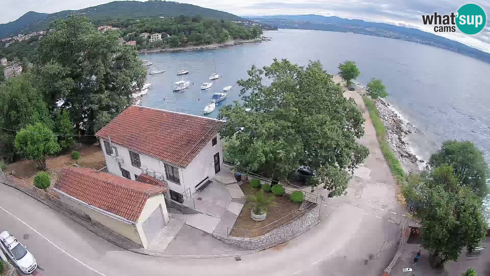 Webcam puerto de Ika – Vista en directo y luces de Opatija