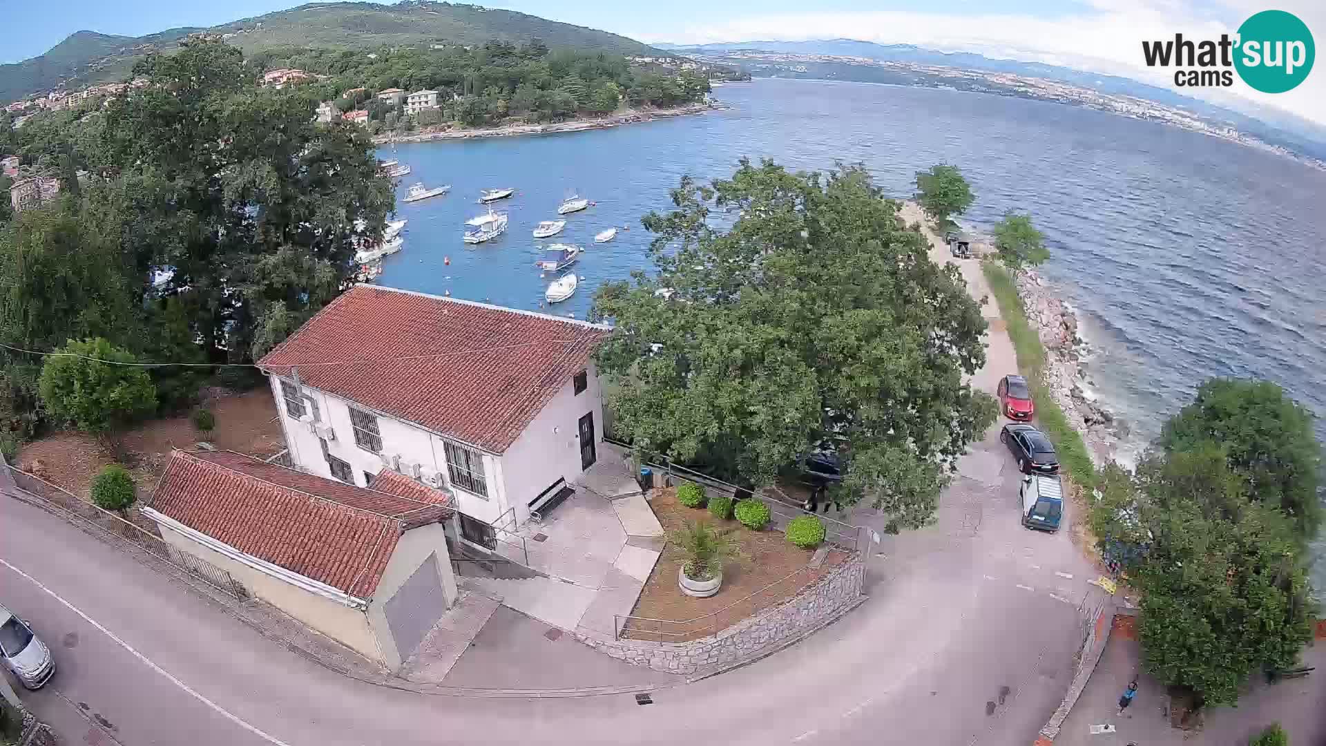 Webcam puerto de Ika – Vista en directo y luces de Opatija