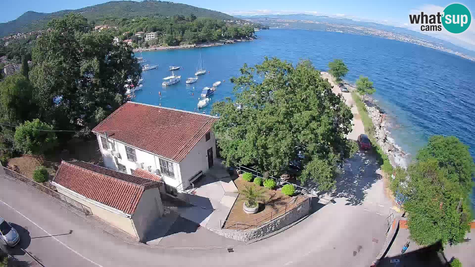 Webcam puerto de Ika – Vista en directo y luces de Opatija