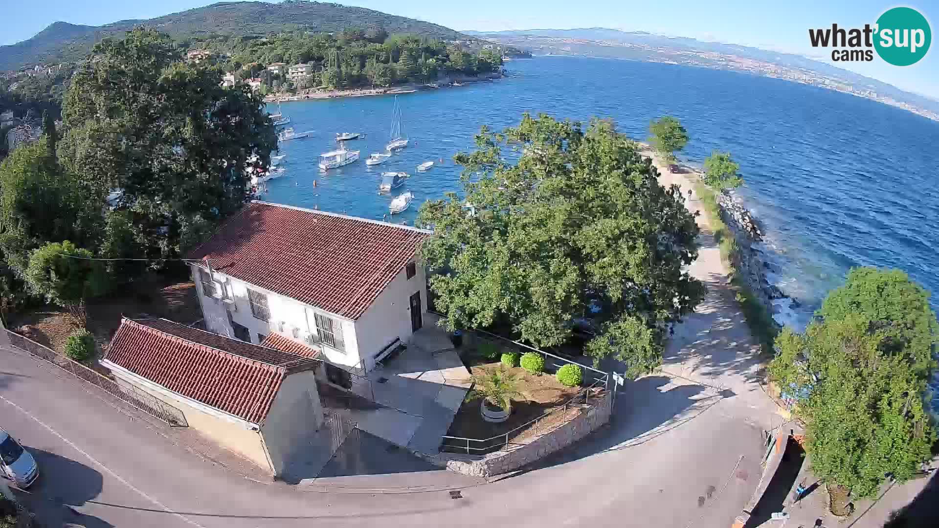 Webcam puerto de Ika – Vista en directo y luces de Opatija