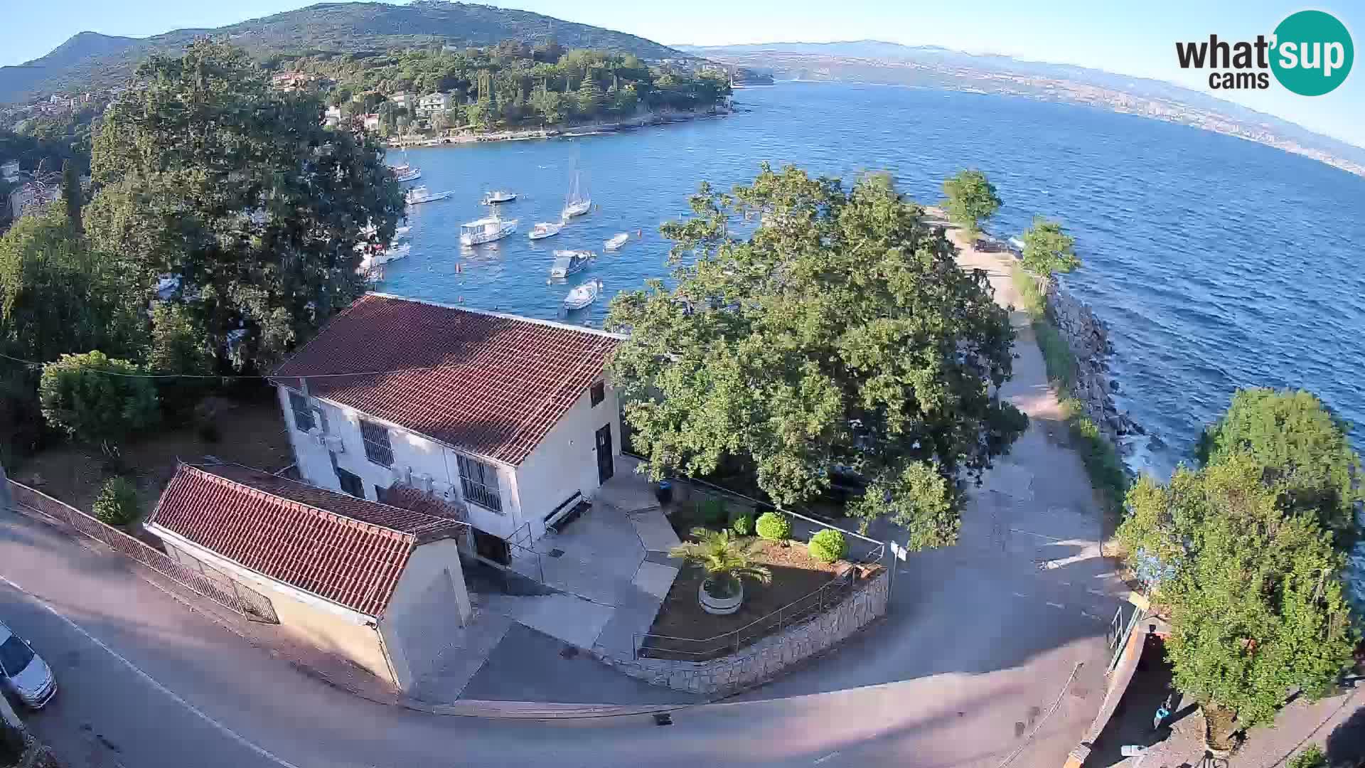 Webcam puerto de Ika – Vista en directo y luces de Opatija