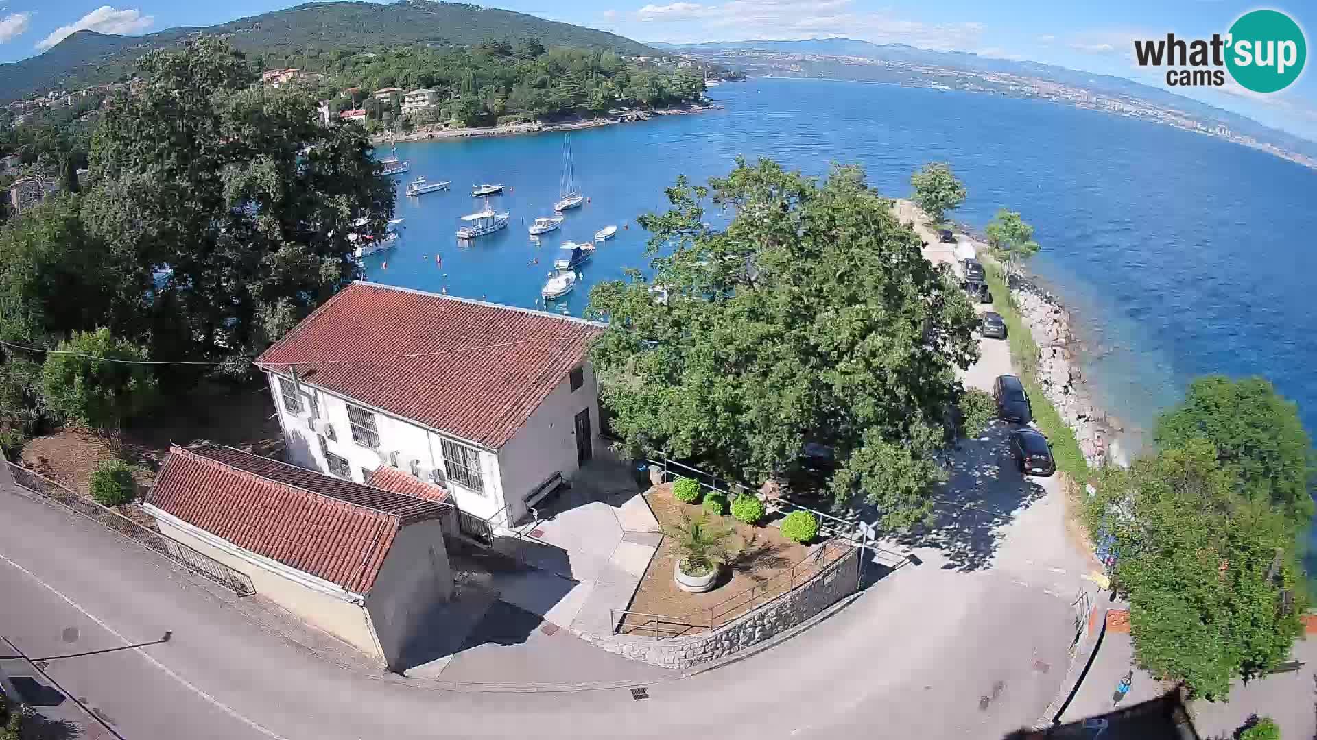 Webcam puerto de Ika – Vista en directo y luces de Opatija