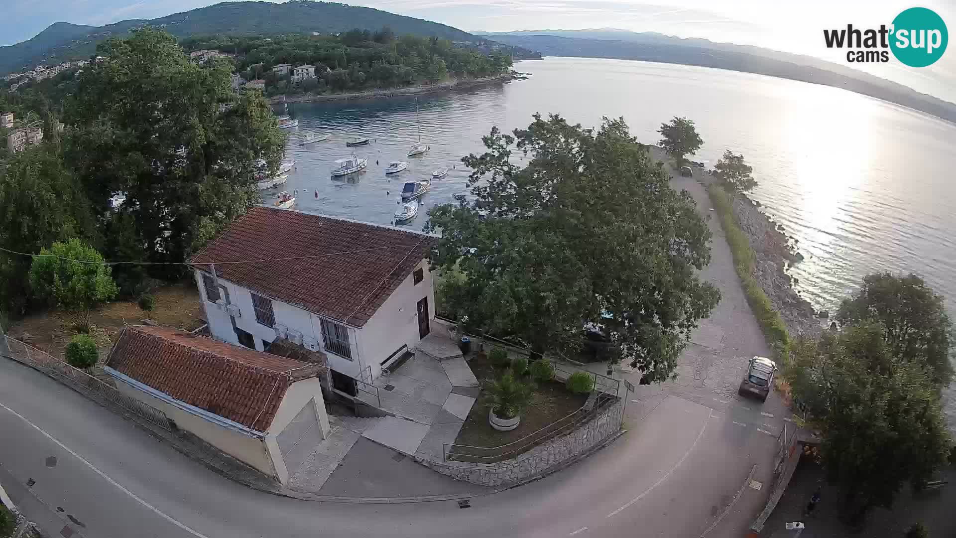 Webcam puerto de Ika – Vista en directo y luces de Opatija