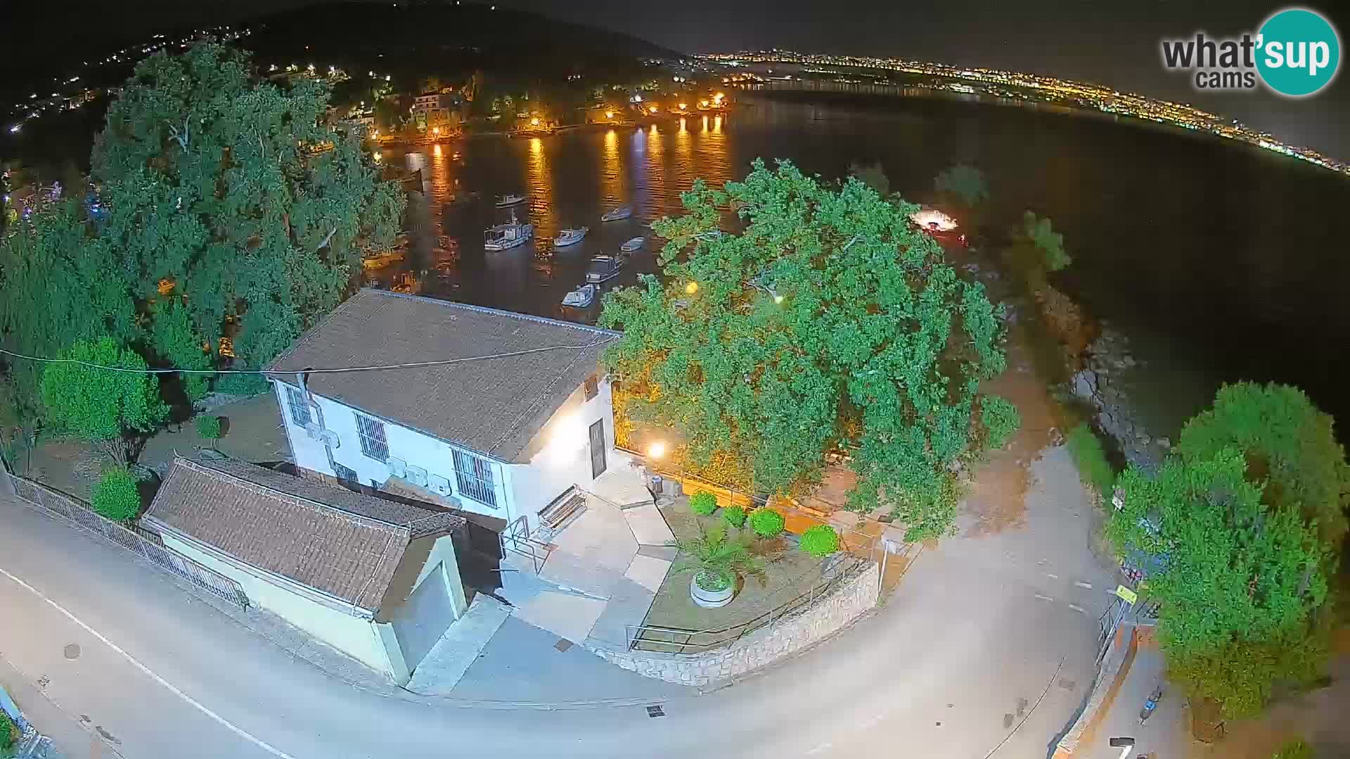 Webcam puerto de Ika – Vista en directo y luces de Opatija