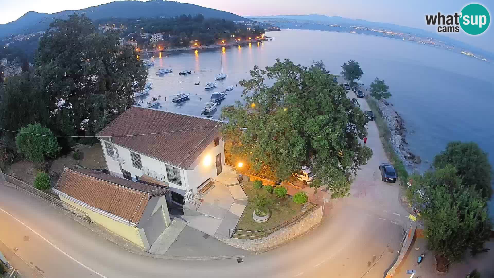 Webcam porto Ika – Vista LIVE sul porto e le luci di Opatija