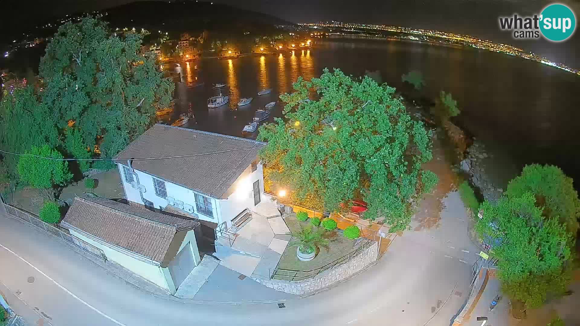 Webcam puerto de Ika – Vista en directo y luces de Opatija
