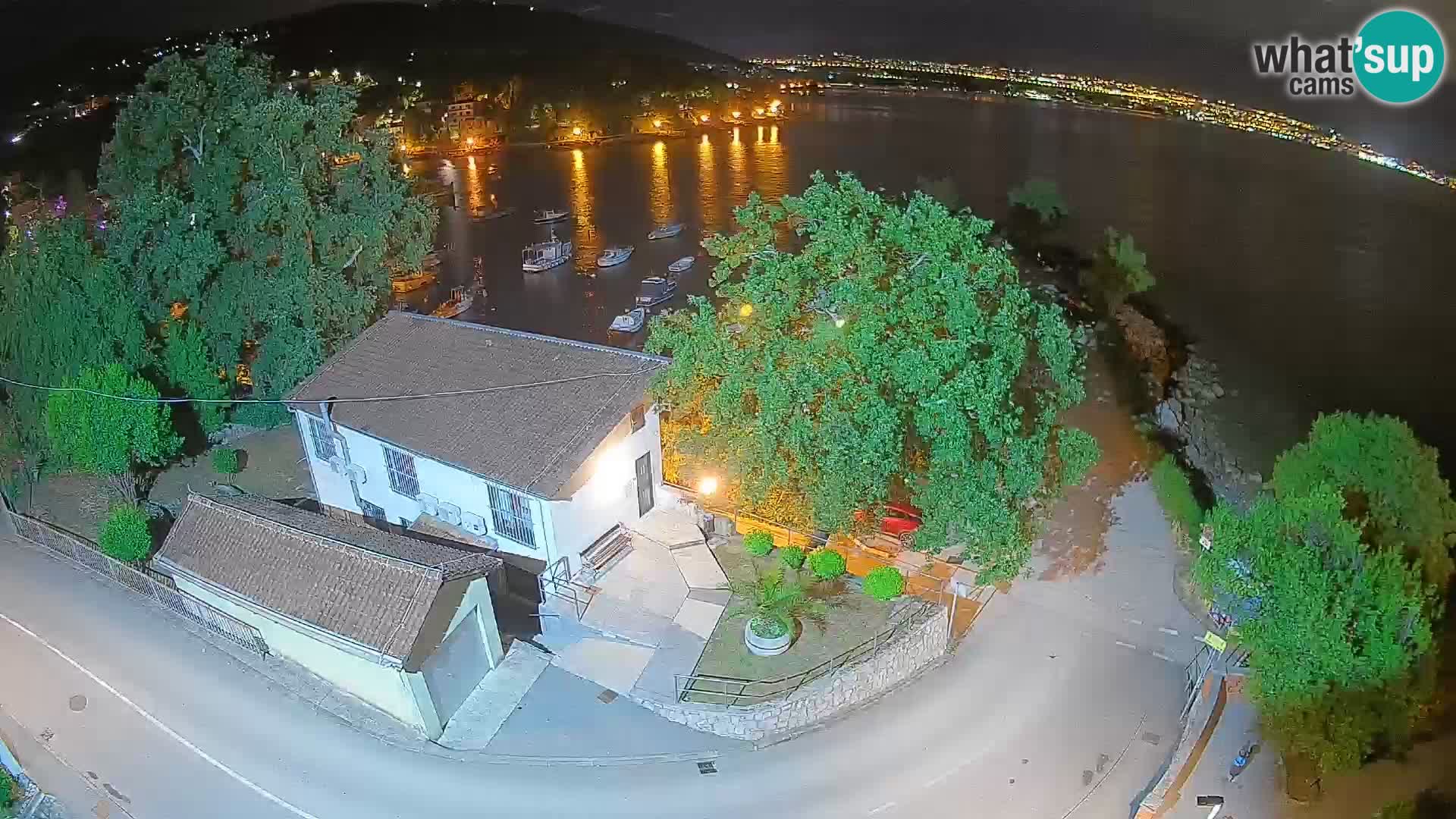 Webcam puerto de Ika – Vista en directo y luces de Opatija