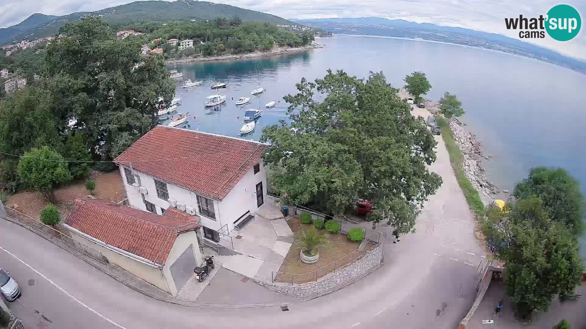 Webcam puerto de Ika – Vista en directo y luces de Opatija