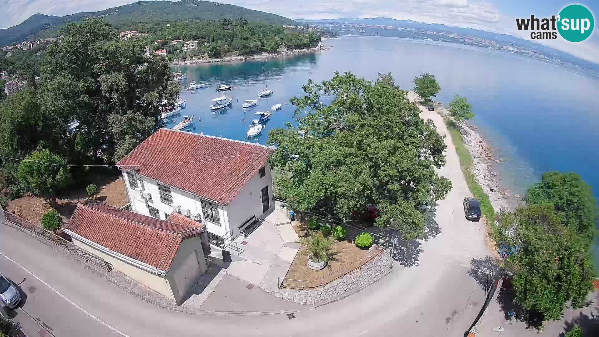 Webcam puerto de Ika – Vista en directo y luces de Opatija