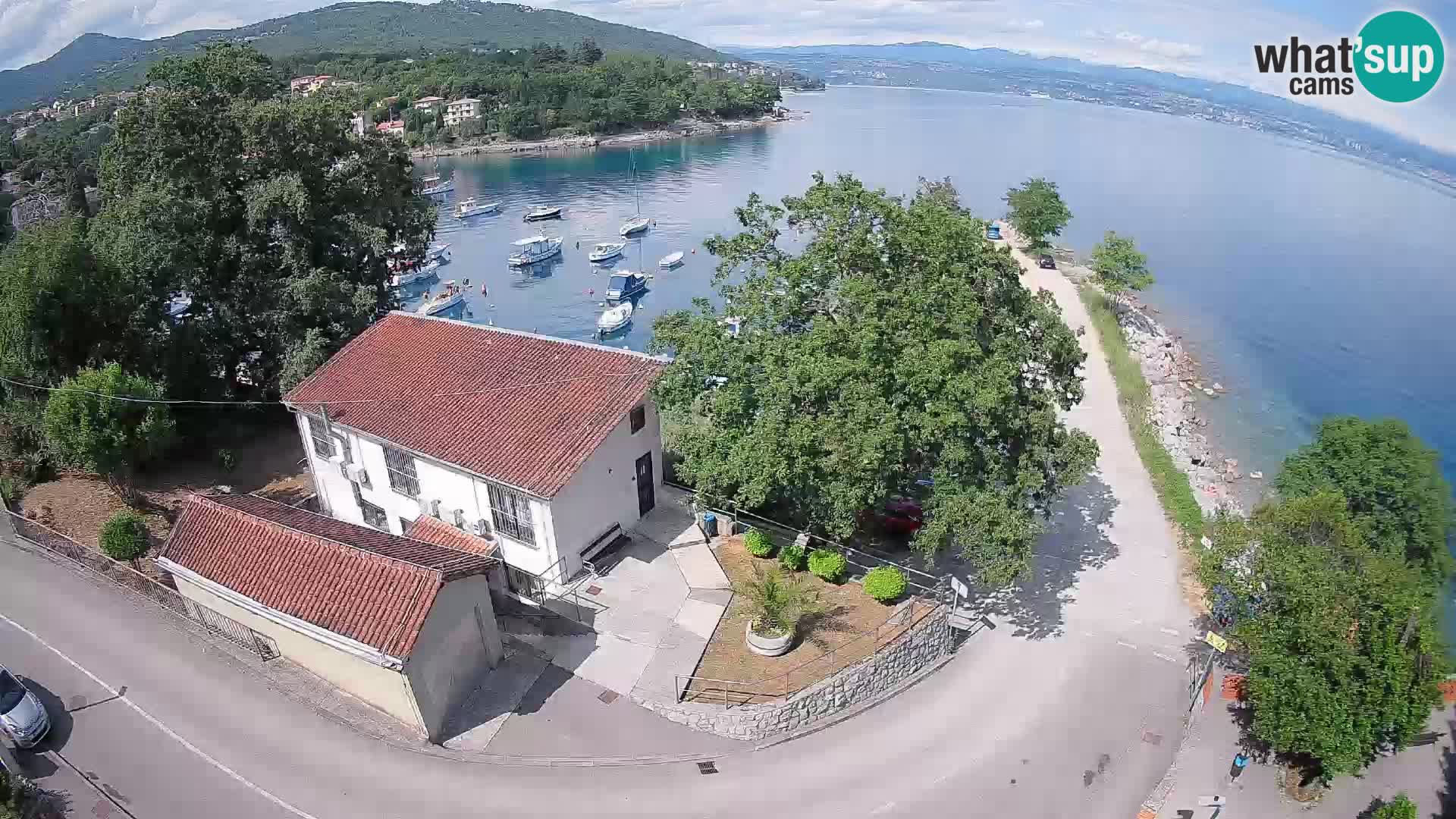 Webcam puerto de Ika – Vista en directo y luces de Opatija