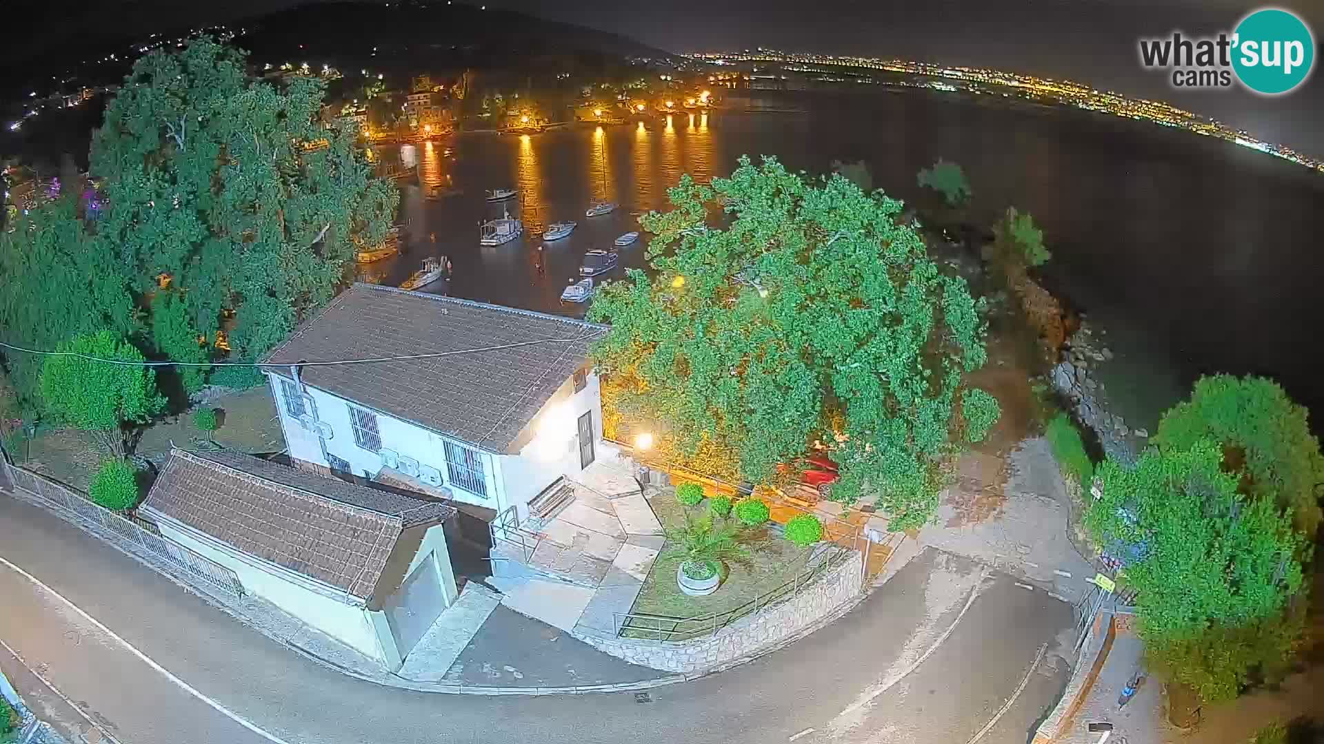 Webcam porto Ika – Vista LIVE sul porto e le luci di Opatija