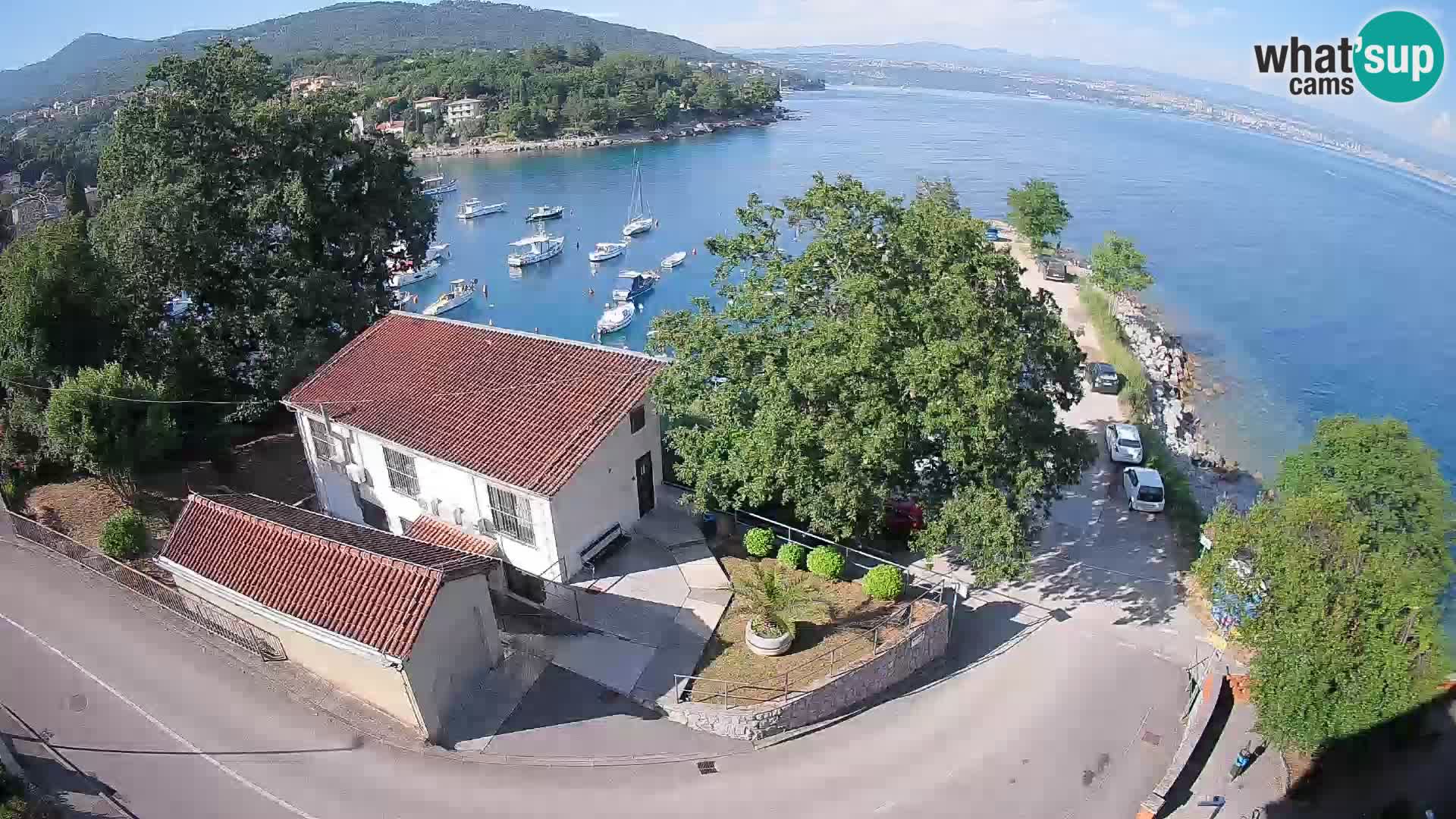 Webcam puerto de Ika – Vista en directo y luces de Opatija
