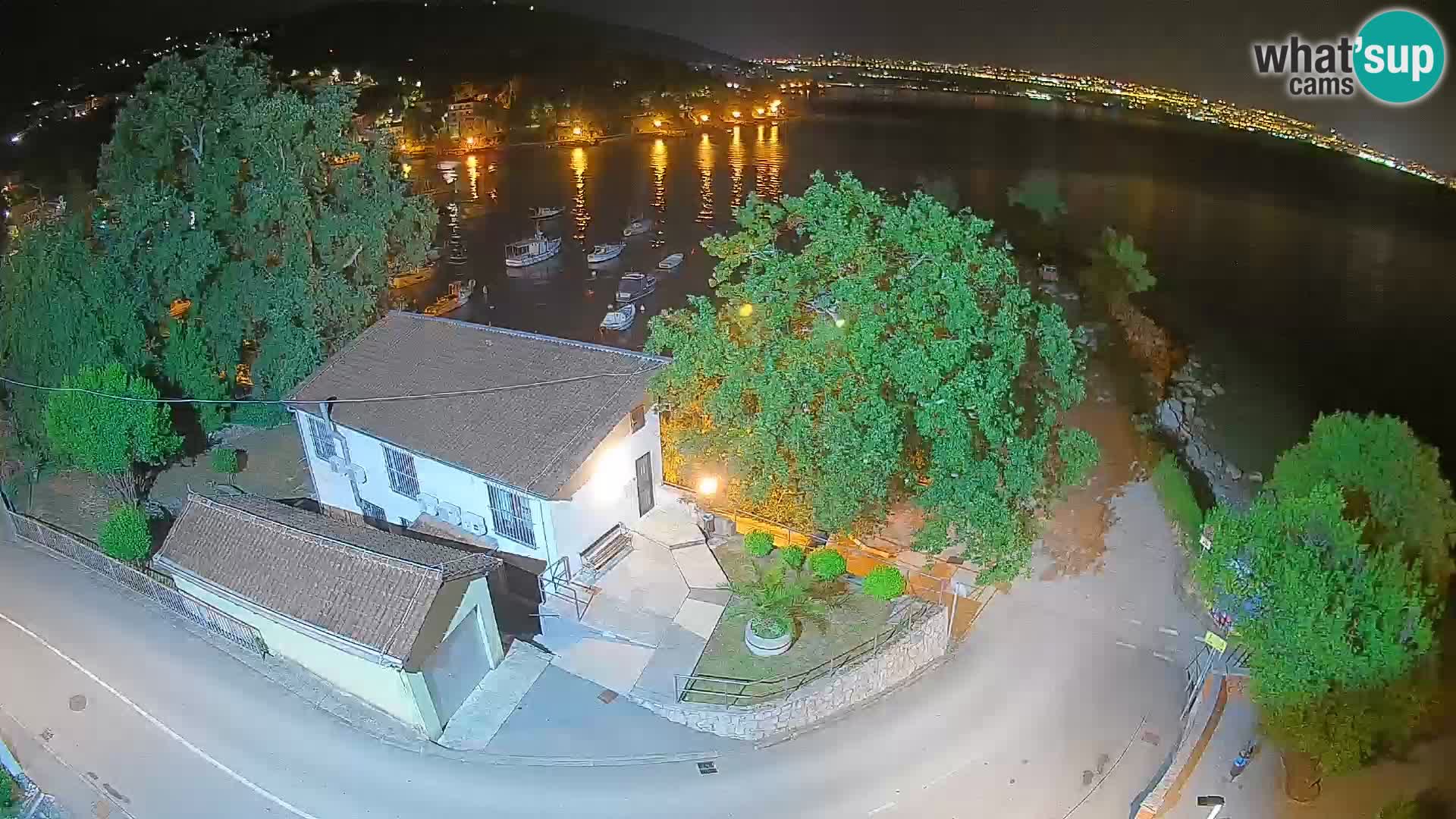 Webcam puerto de Ika – Vista en directo y luces de Opatija