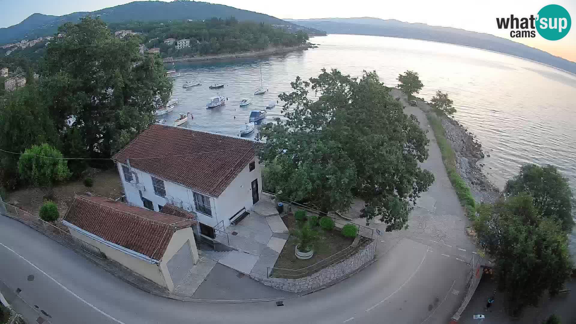 Webcam puerto de Ika – Vista en directo y luces de Opatija
