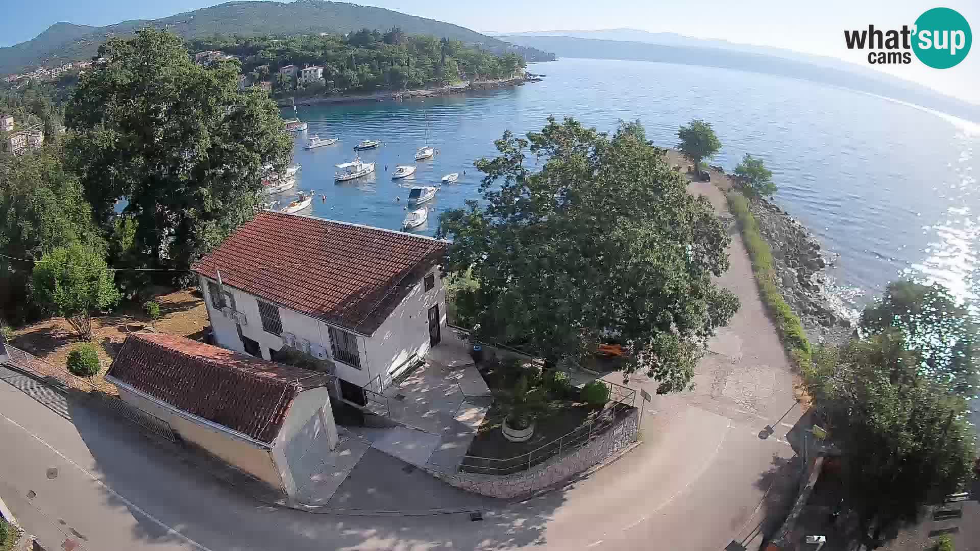 Spletna kamera pristanišče Ika – Pogled v živo na pristanišče in luči Opatije