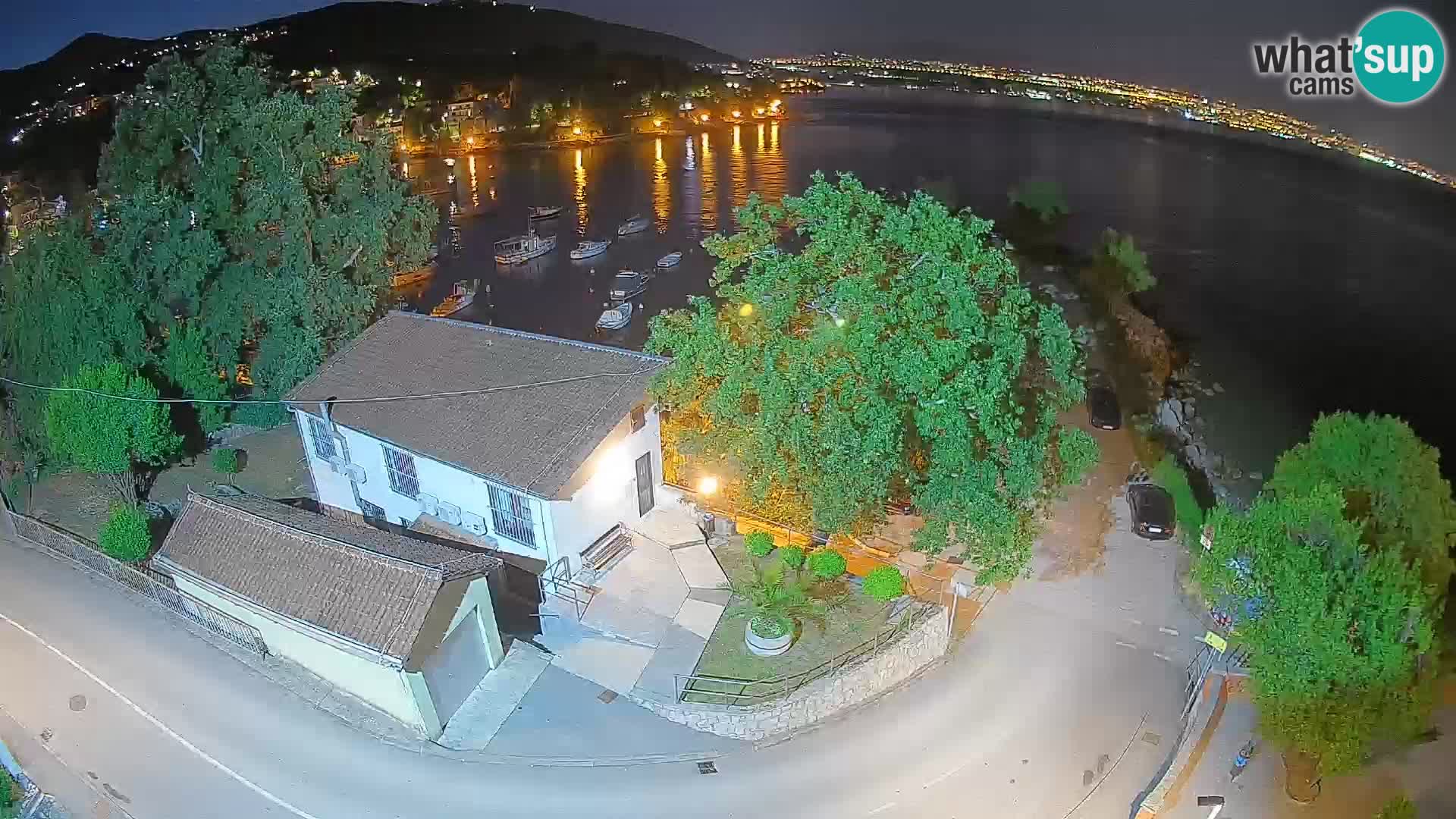 Webcam puerto de Ika – Vista en directo y luces de Opatija