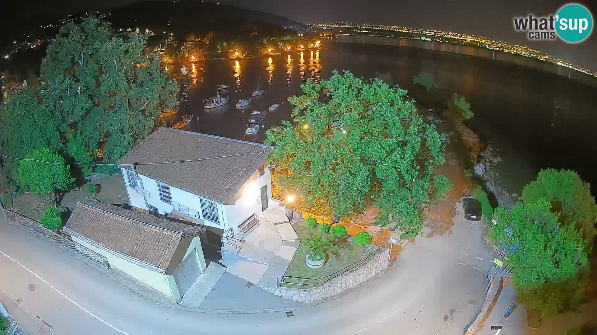 Webcam puerto de Ika – Vista en directo y luces de Opatija