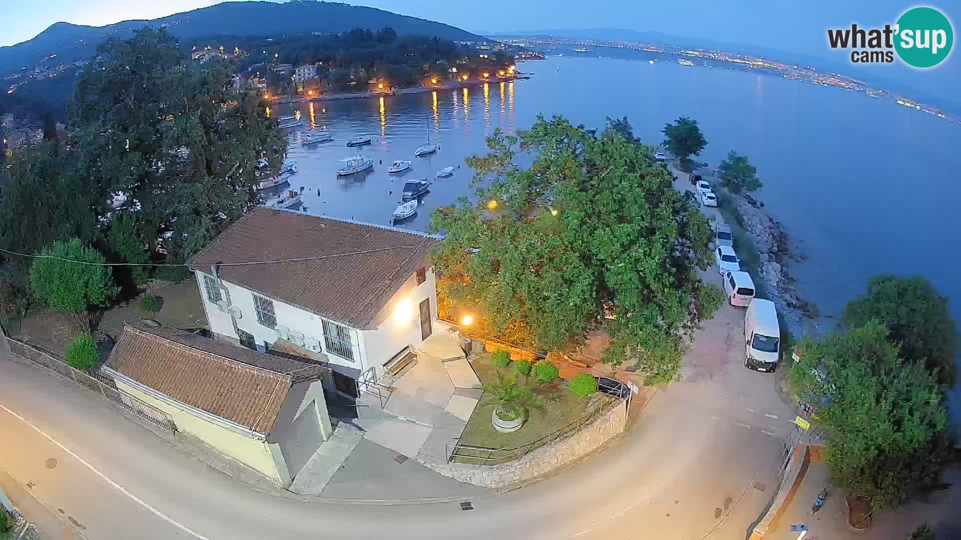 Webcam porto Ika – Vista LIVE sul porto e le luci di Opatija