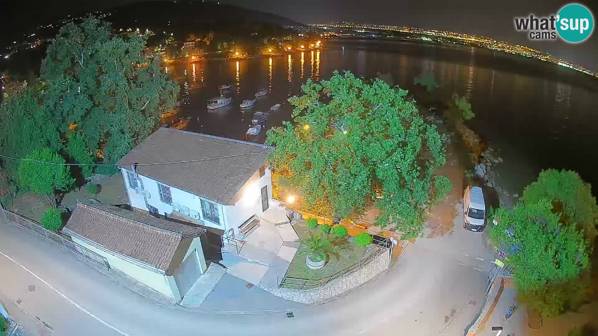 Webcam puerto de Ika – Vista en directo y luces de Opatija