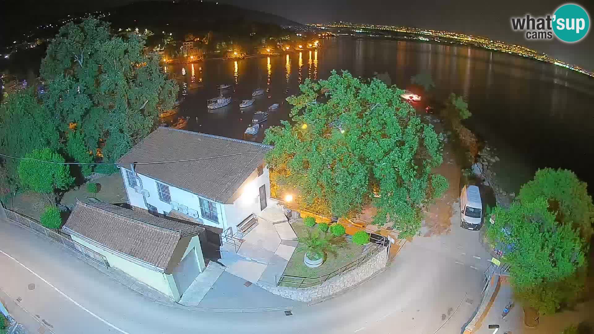 Webcam puerto de Ika – Vista en directo y luces de Opatija