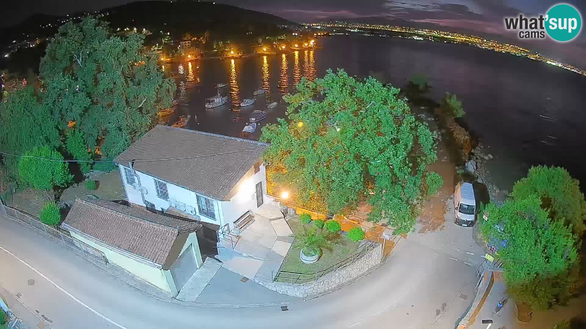 Webcam porto Ika – Vista LIVE sul porto e le luci di Opatija